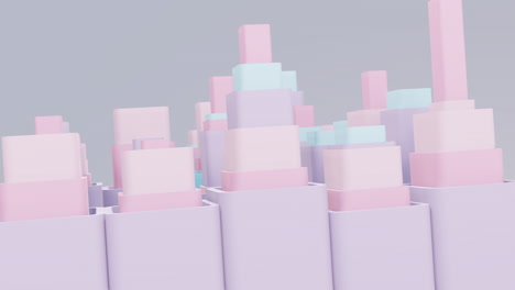 abstract pastel cityscape