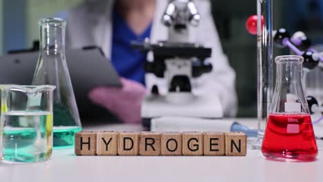 hydrogen concept in a laboratory setting