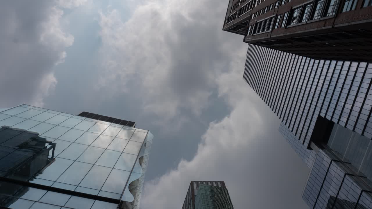 Stunning Low-Angle View of Modern Skyscrapers