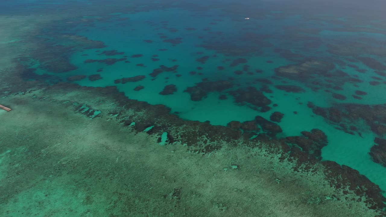 Aerial Drone Over Iriomote Island’s Turquoise Waters, White Sands, Okinawa Japan