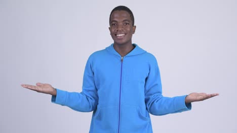 happy young handsome african man