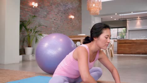 young attractive woman doing yoga