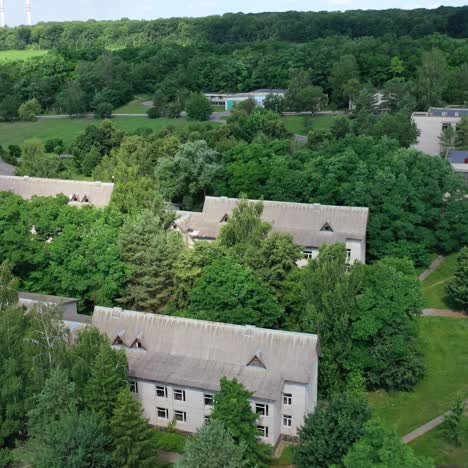 aerial view of suburban houses