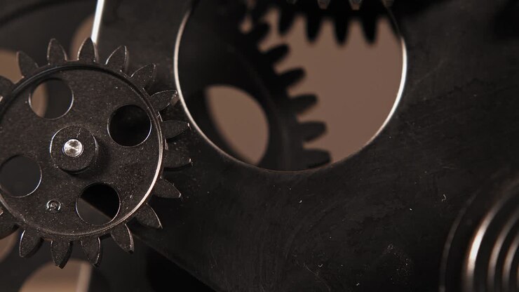 Retro Grunge Industrial Mechanic Clock Gears