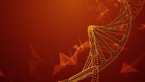 Abstract shape of dna molecule animation background