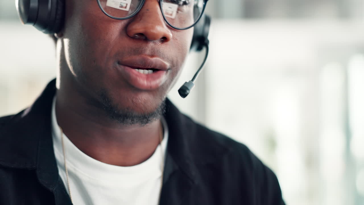 Professional Customer Service Representative with Headset
