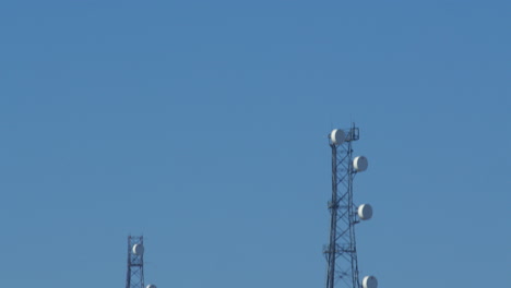 tilting up shot of a communication mast tower at bacton