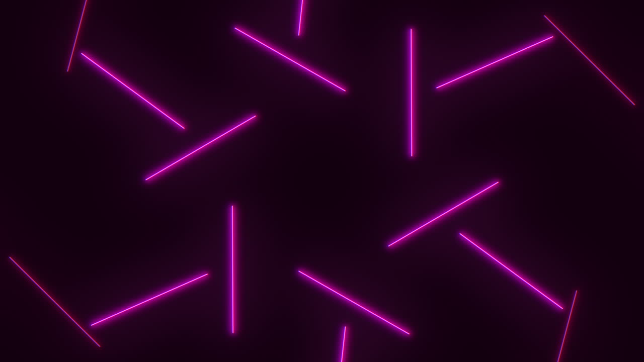 Vivaci luci al neon viola illuminano un motivo a zigzag