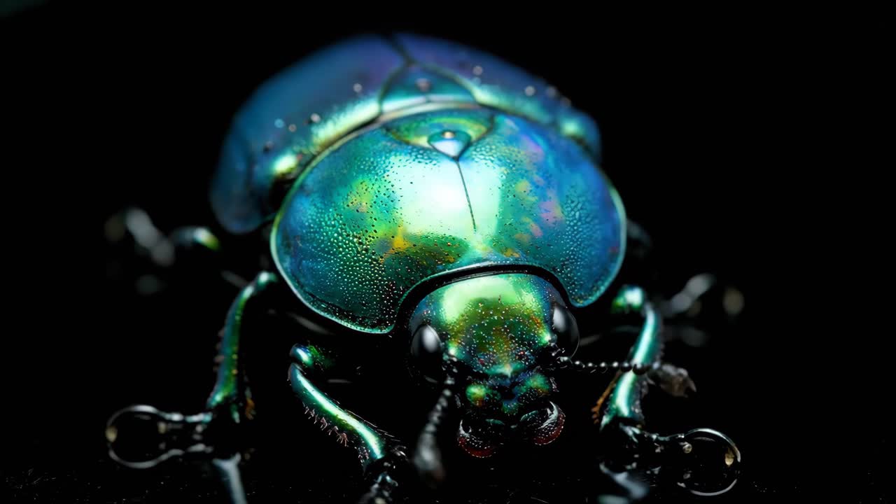 Iridescent bille tæt på