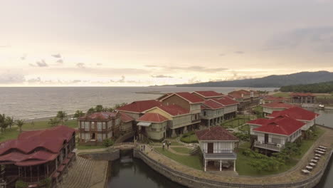 aerial footage of old buildings in las casas filipinas de acuzar
