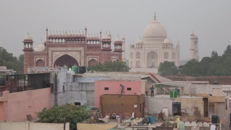 taj mahal from the rooftops of agra