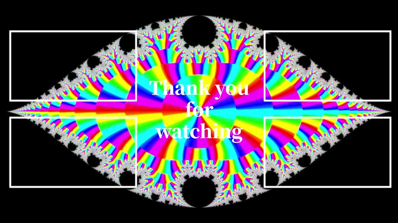 사이키델릭 플래시 엔드 카드 엔딩 스크린 모션 그래픽