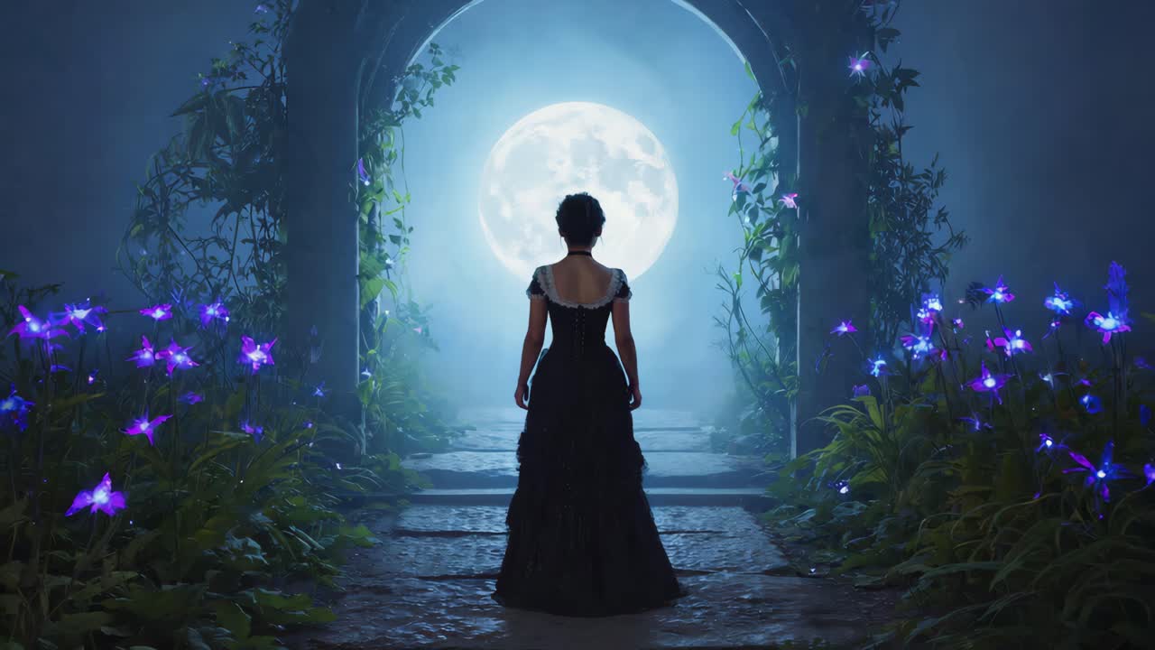 Woman Gazing at the Moon