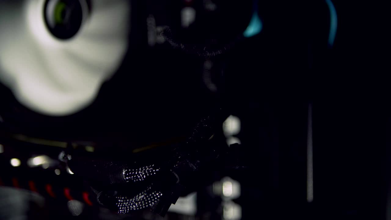 ventilador de computador branco arrefecimento computador escuro