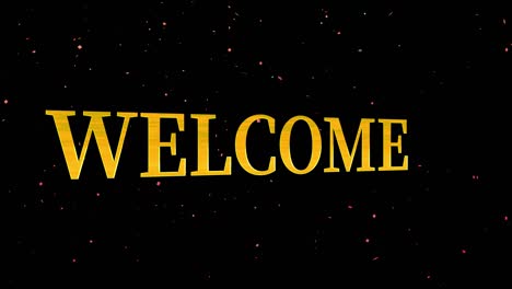 welcome message text animation motion graphics