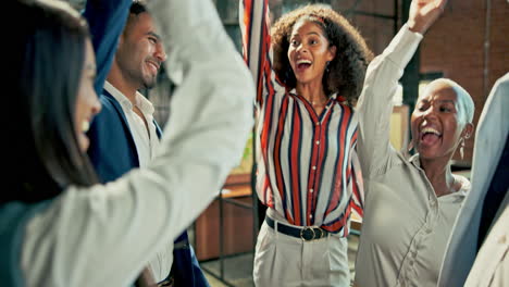 business team celebrating success