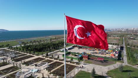 Flatternde-Türkei-Flagge