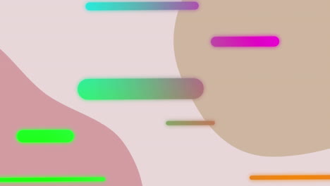 animación de líneas de colores sobre formas