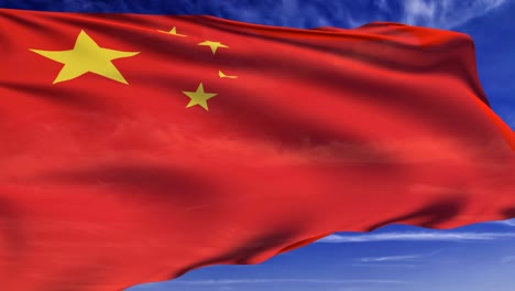 bandera de la china (en bucle)