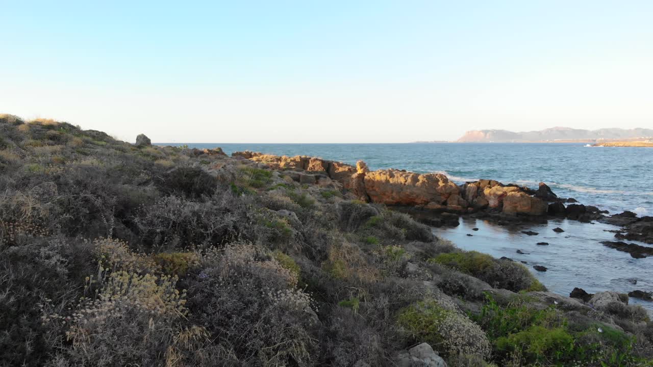 크레타에서 바다의 항공 영상