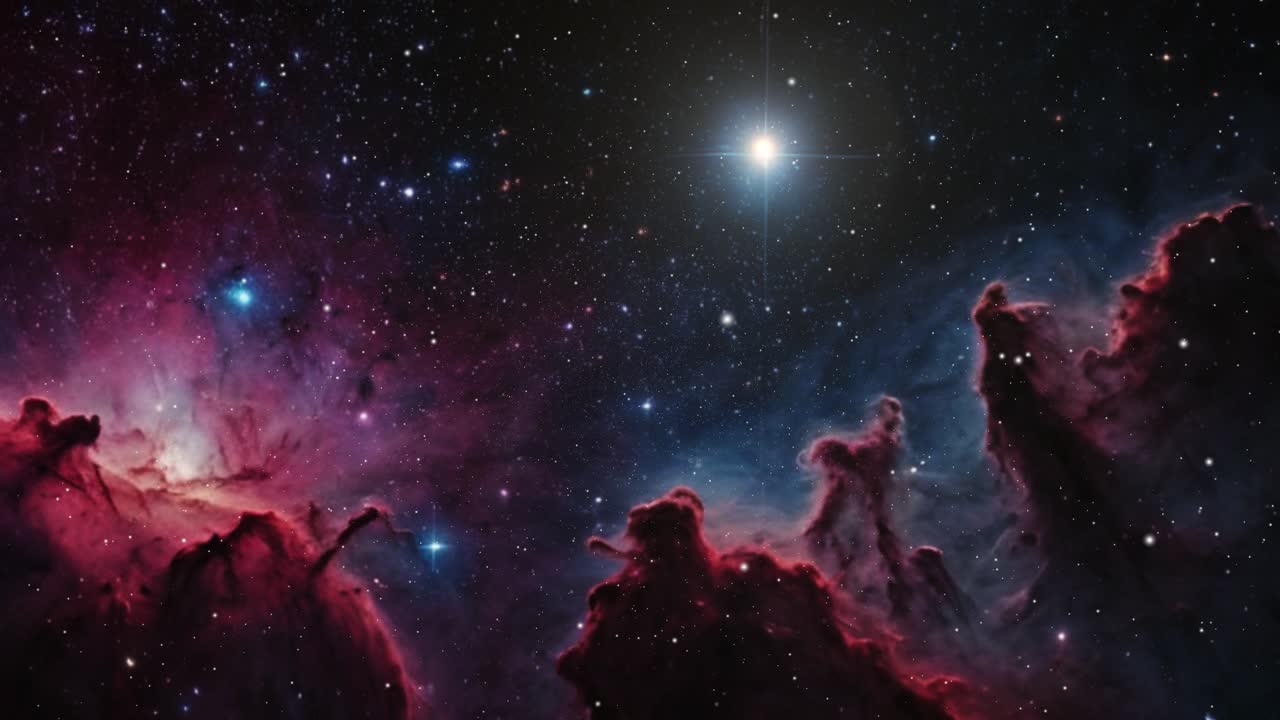 Nebula in space textured background 4K