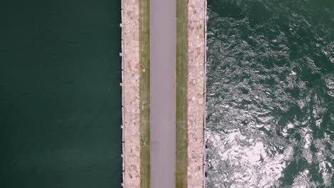 concrete connecting bridge over st john's island and lazarus island in singapore