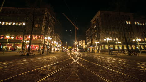 A-night-timelapse-of-Mannheim,-Germany