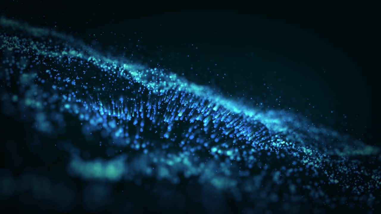 Abstract background with moving and flicker particles.