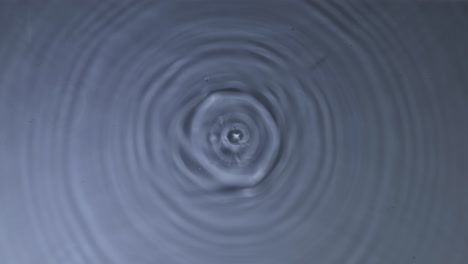 water drop falling down, top view