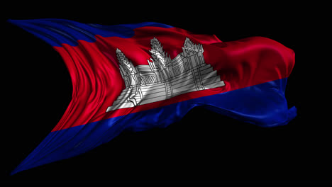 waving cambodian flag