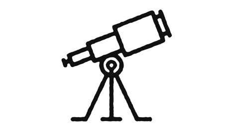 imágenes de animación de iconos de astronomía y canal alfa