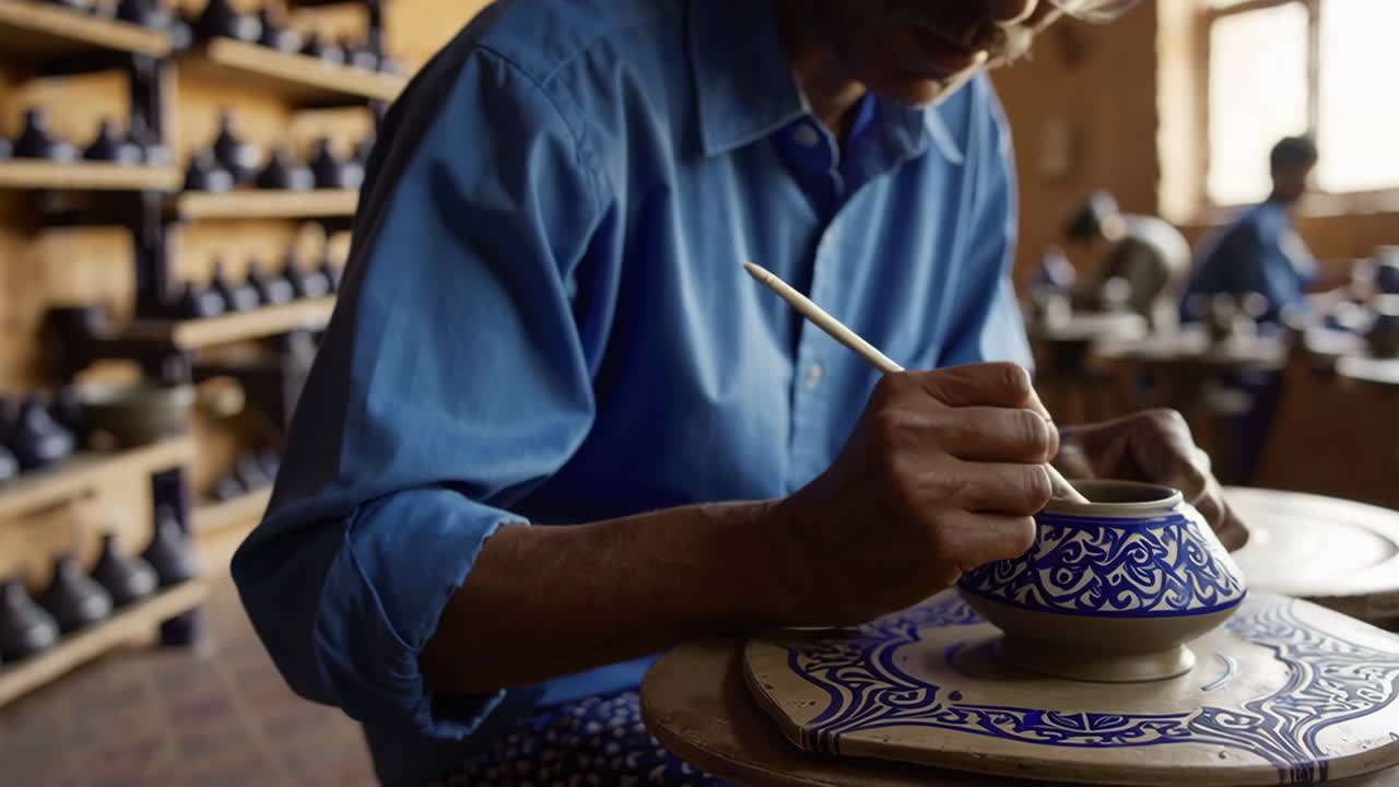 Pottery Workshop Scene