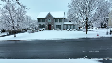 american two story traditional family home in usa