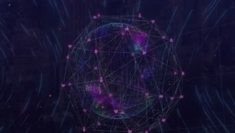 animation of network of connections over globe