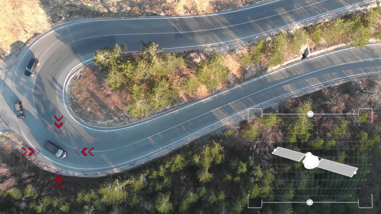 범죄 추적 자동차, 위성 표적 식별, 모션 그래픽