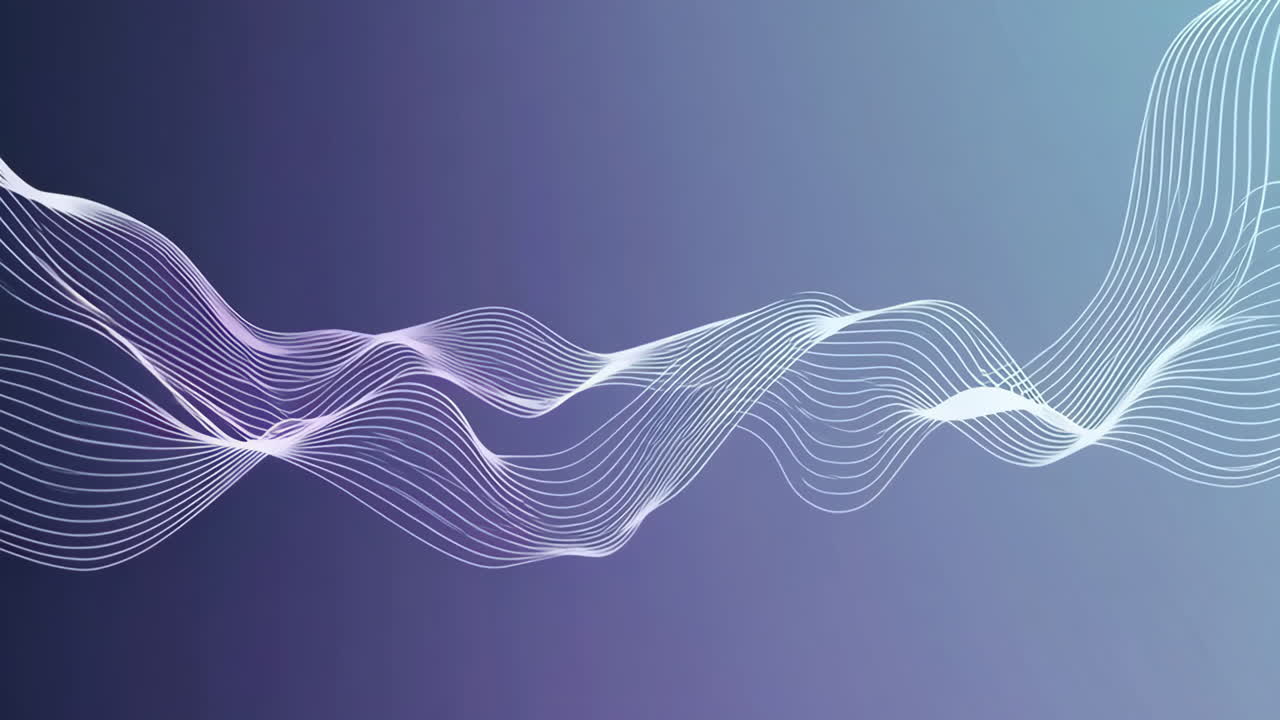Abstract Wavy Lines on Gradient Background