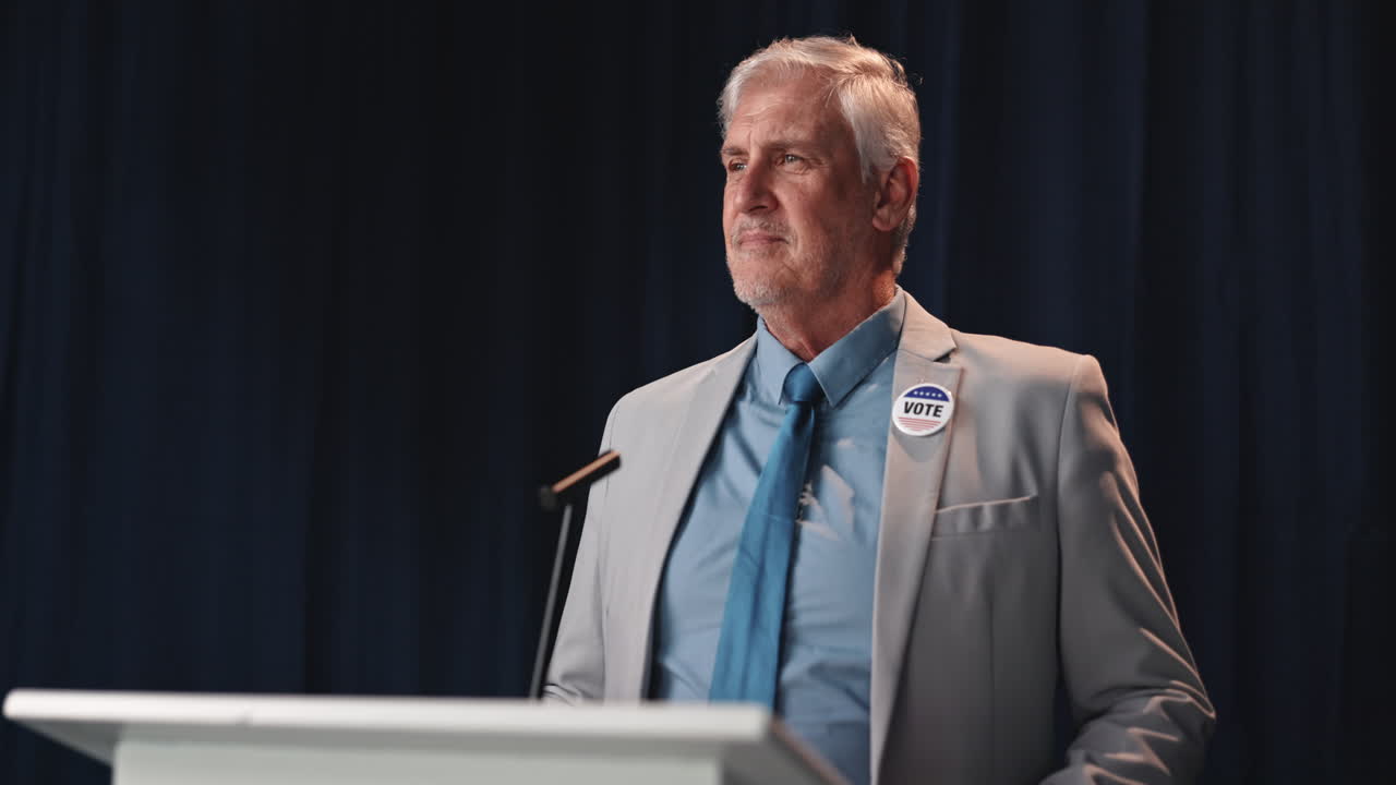 Politician giving a speech