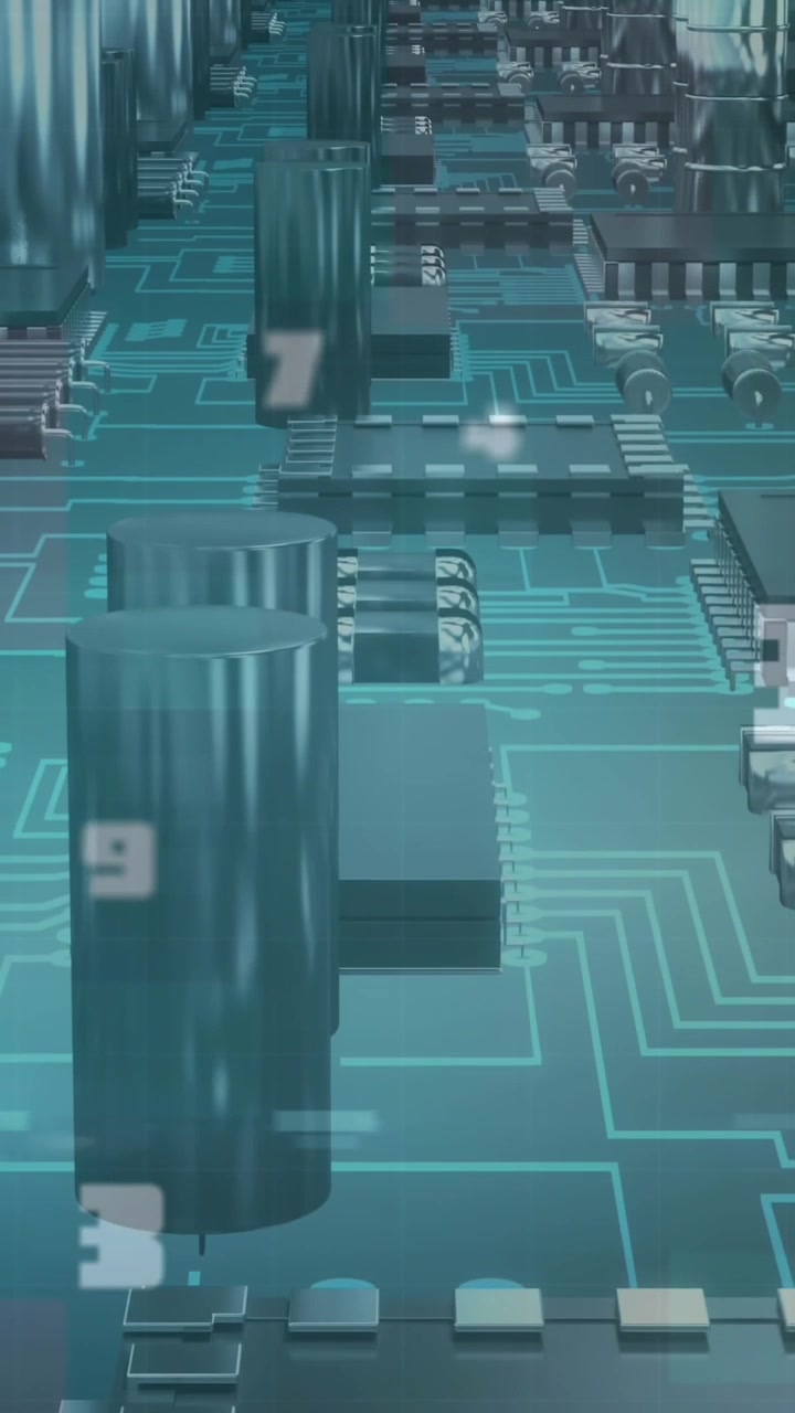 Animation of numbers changing over computer processor