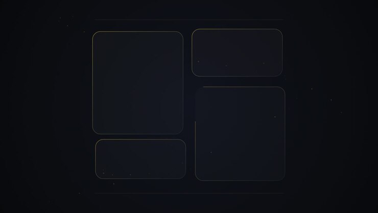 Minimalist Digital Interface Layout with Floating Rectangular Frames
