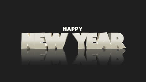 Cartoon-Happy-New-Year-text-on-a-vibrant-black-gradient