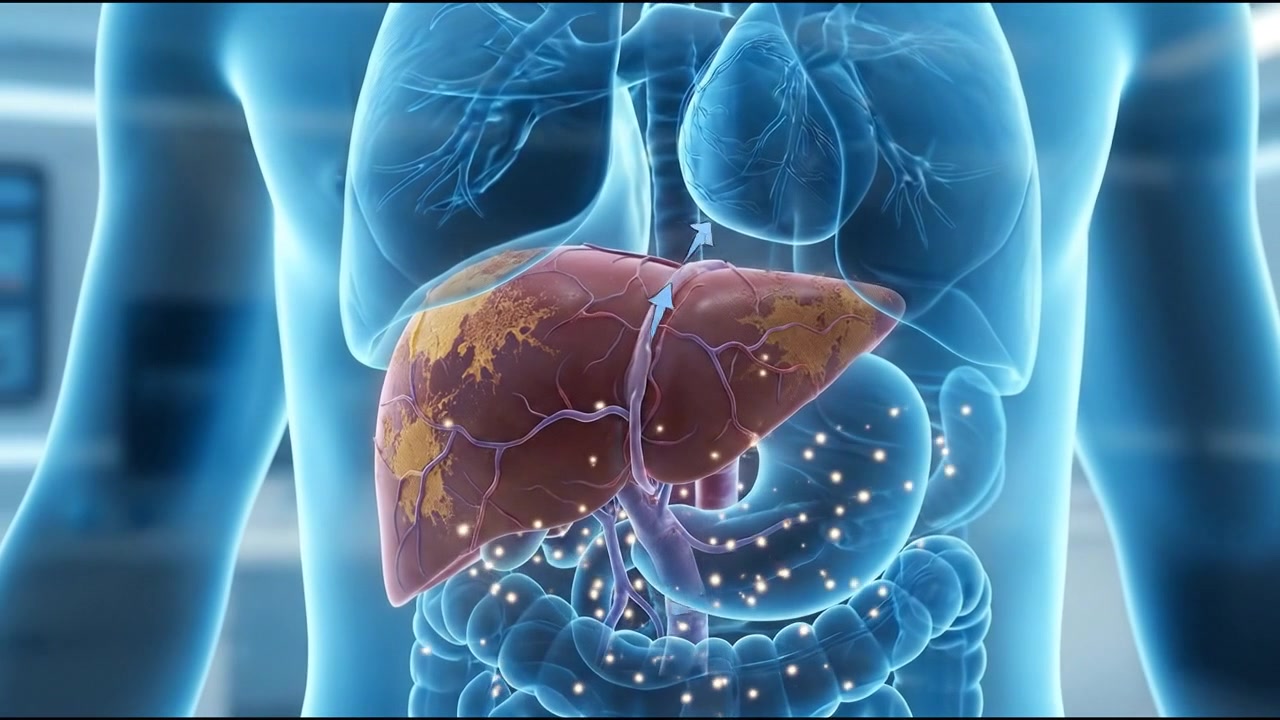 Human Organ Anatomy Medical Visualization With Highlighted Internal Structure