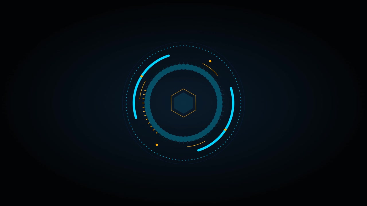 Animated Futuristic HUD Circular Interface Element
