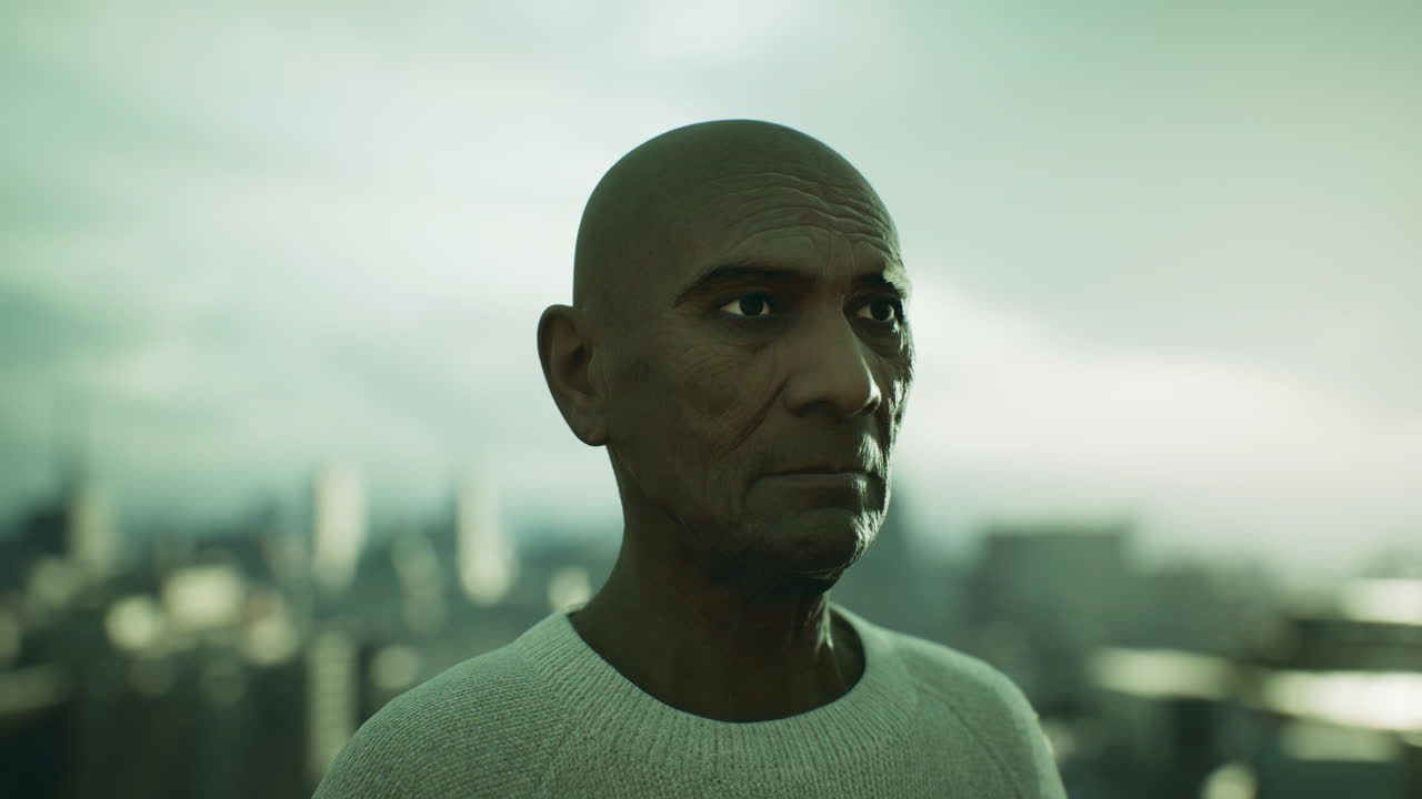 old asian man in the city