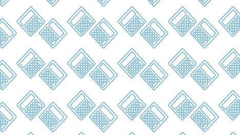 animación de los iconos de los artículos escolares que se mueven sobre un fondo blanco