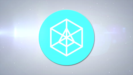 arcblock abt cryptocurrency logo coin 3d animation motion graphics reveal on white background with glowing light shining digital bitcoin blockchain virtual crypto currency altcoin symbol prores 4k