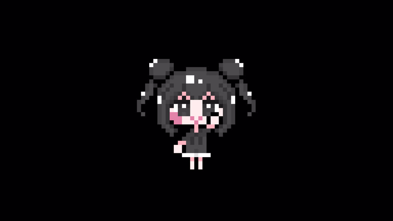 Pixel girl 04 Raising hand Looping animation. 1080p (6).mov