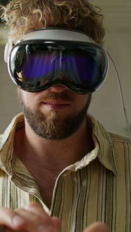 man experiencing virtual reality