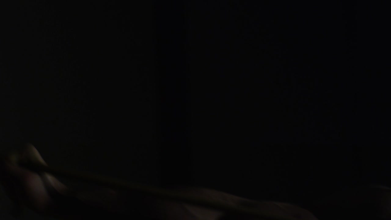 Man practicing martial arts with a stick