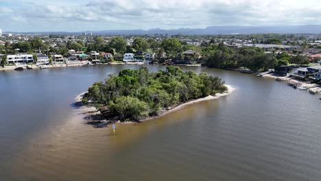 scenic aerial footage of girung island, australia