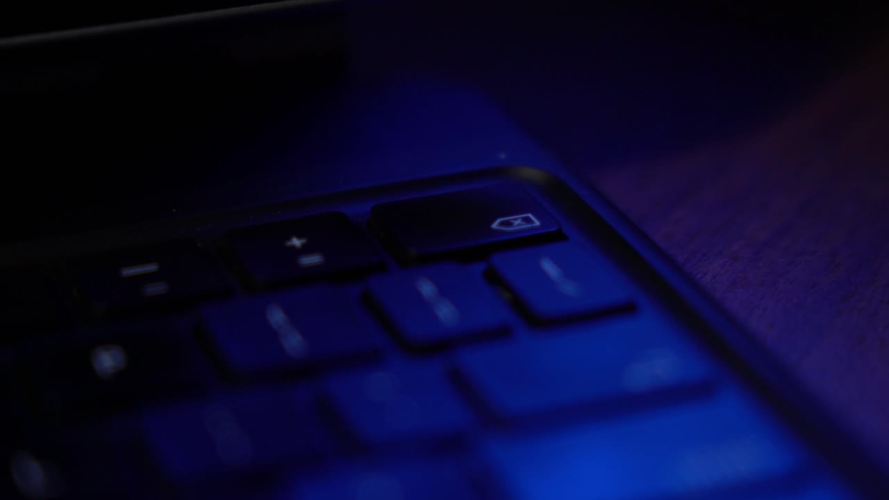 Delete key press in a laptop